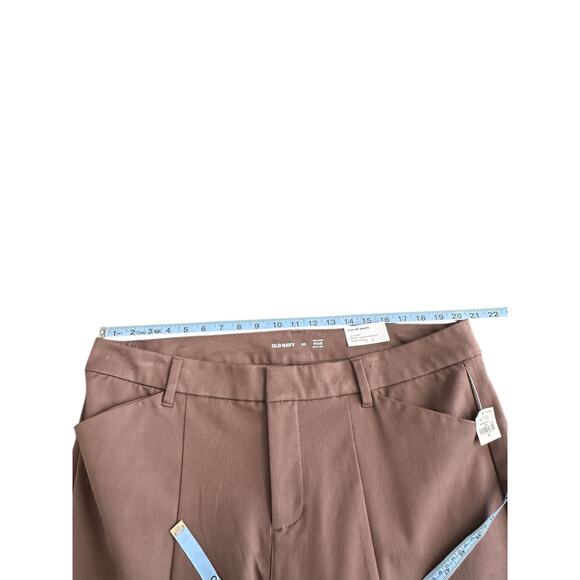 NWT Old Navy Plus Brown Career Work High Rise Split Hem Pixie Pants Size 20 - Picture 11 of 14